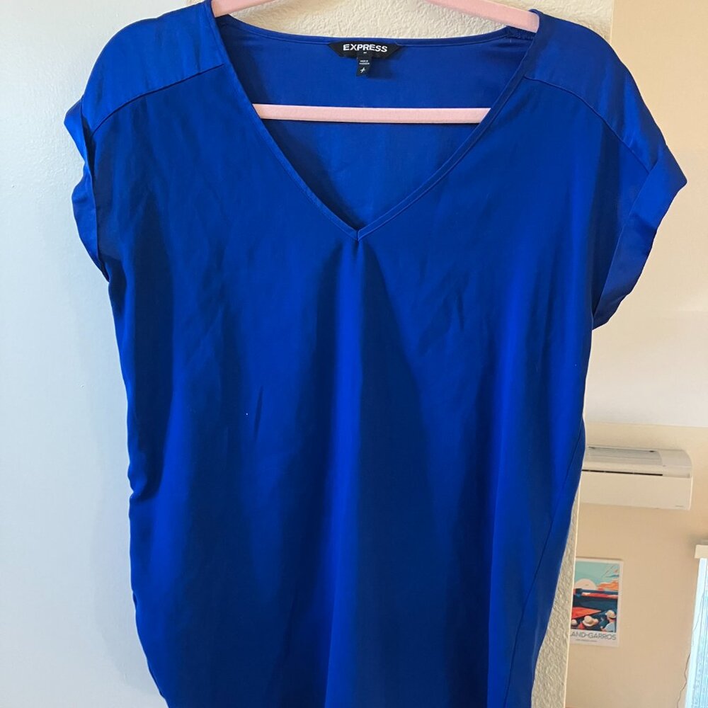 Royal blue express formal top / blouse